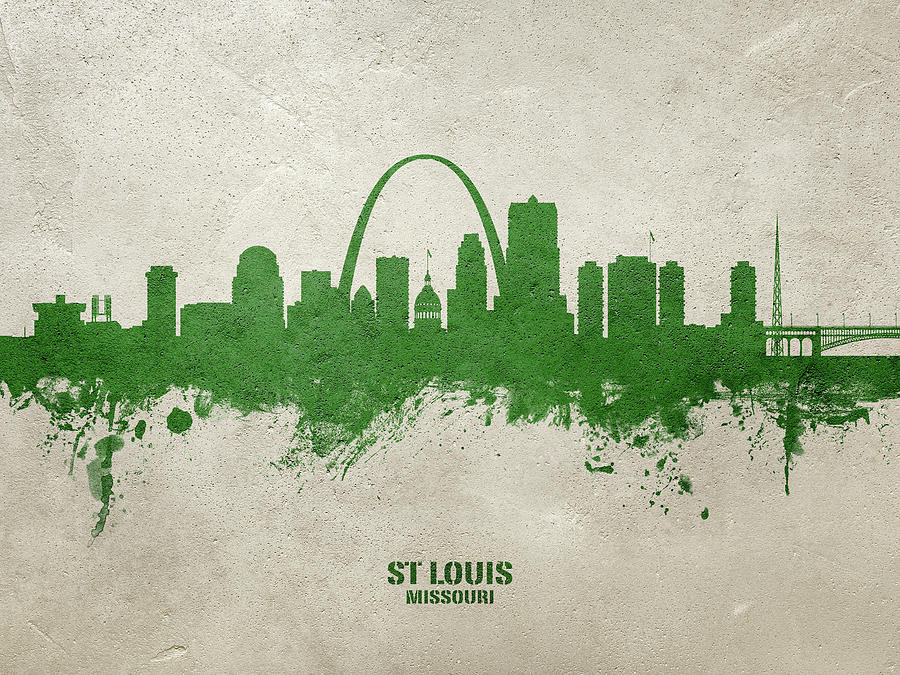 St Louis Missouri Skyline #72 Digital Art by Michael Tompsett