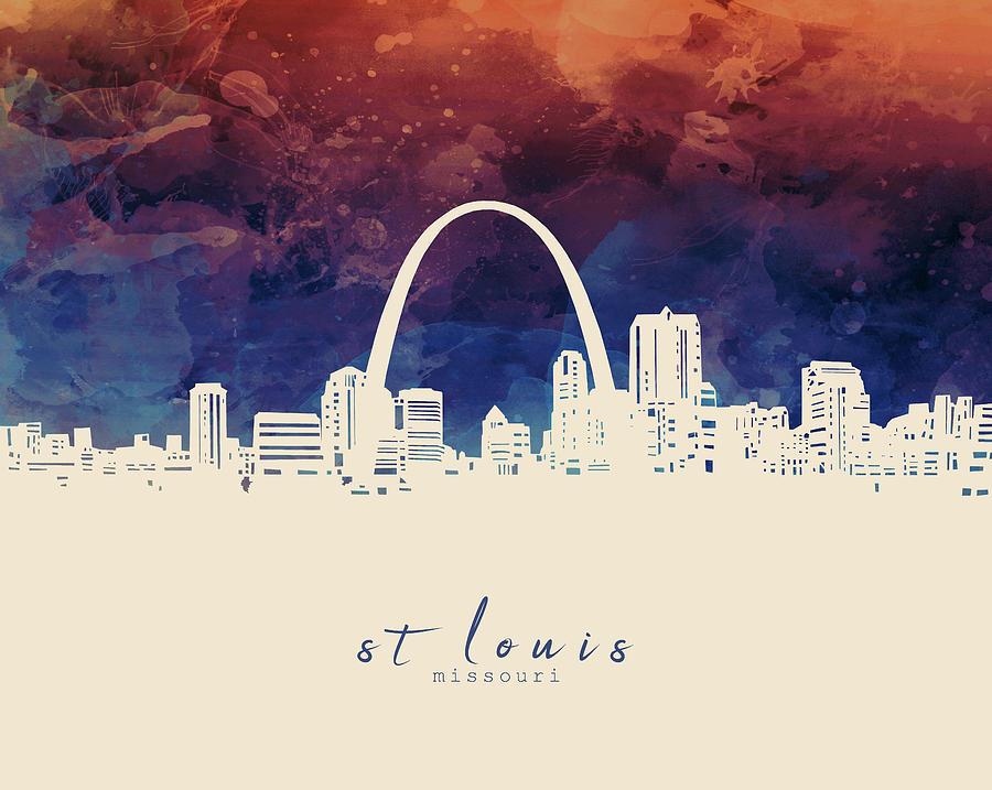 St Louis Skyline Panorama 3 Digital Art