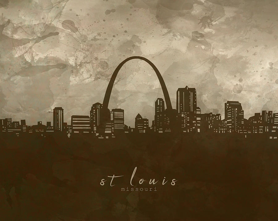 St Louis Skyline Panorama 4 Digital Art