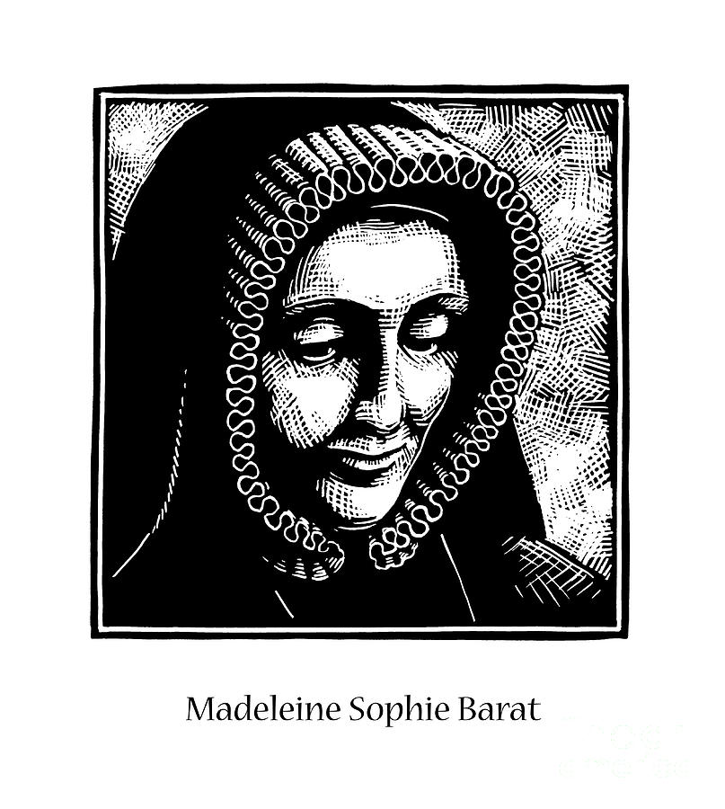 St. Madeleine Sophie Barat - JLMSB Painting by Julie Lonneman
