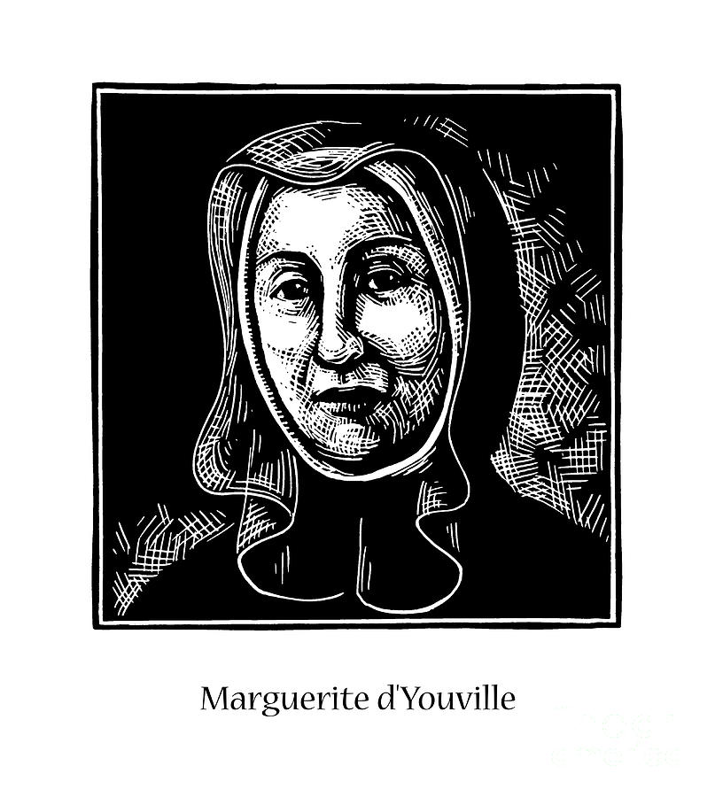 St. Marguerite dYouville - JLYOU Painting by Julie Lonneman
