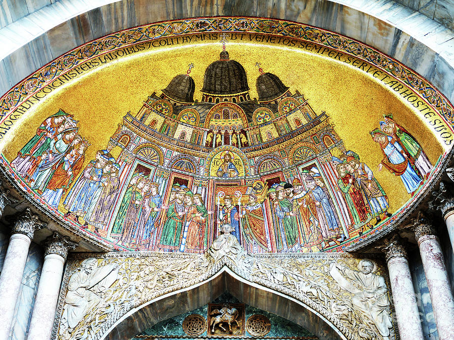 St. Marks Basilica Transition of the Body Mosaic in Venice Photograph by John Rizzuto