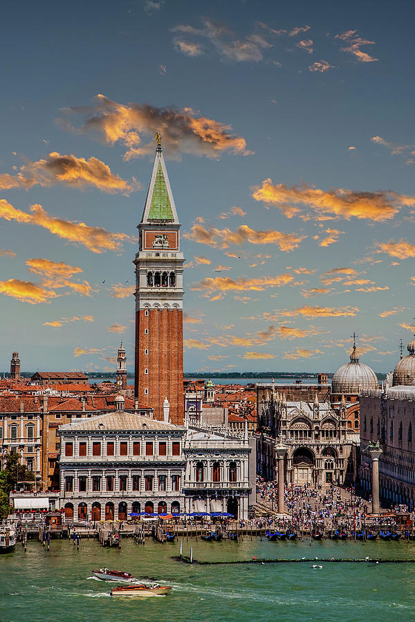 St Marks Square and Tower Photograph by Darryl Brooks