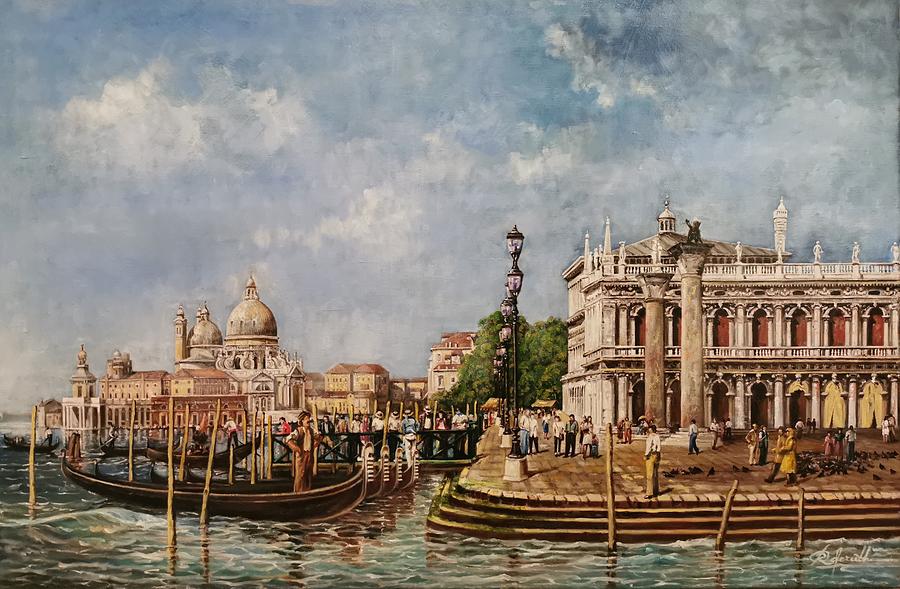 St Marks square, Venice Painting by Raouf Oderuth