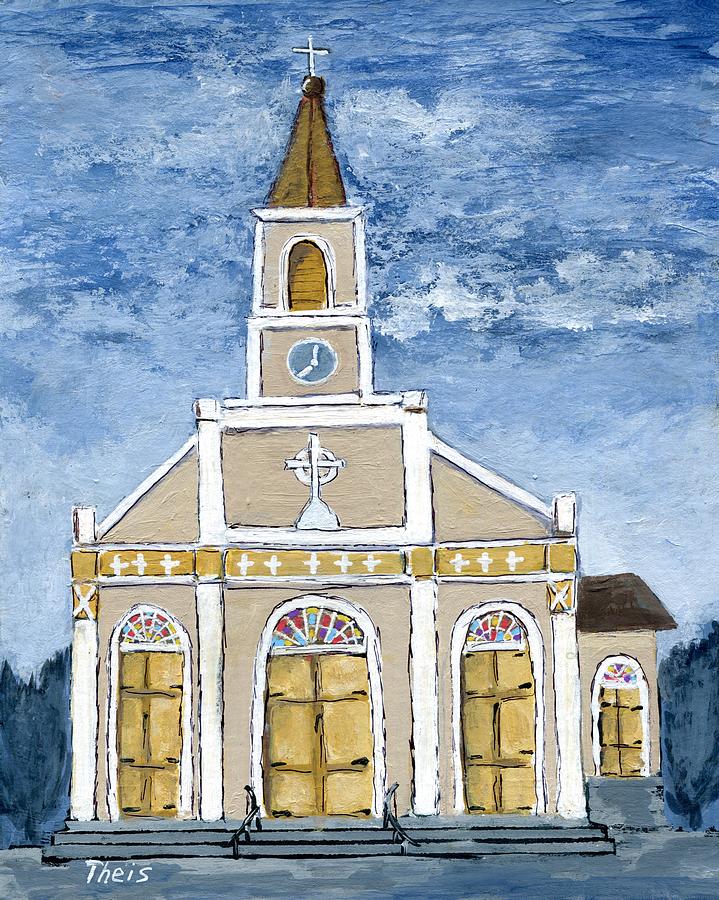 St. Martin de Tours Catholic Church Painting by Suzanne Theis