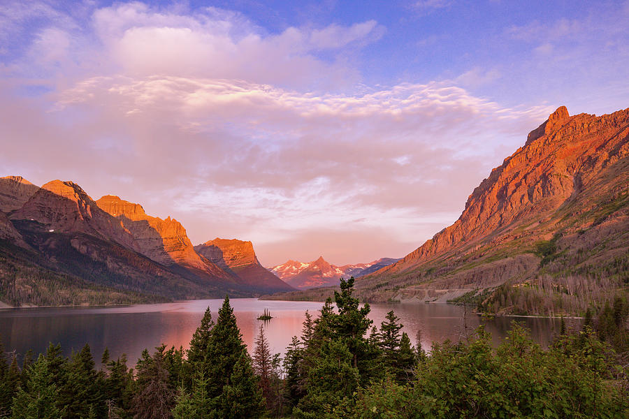 St. Mary Lake Dawn Photograph by Jack Bell
