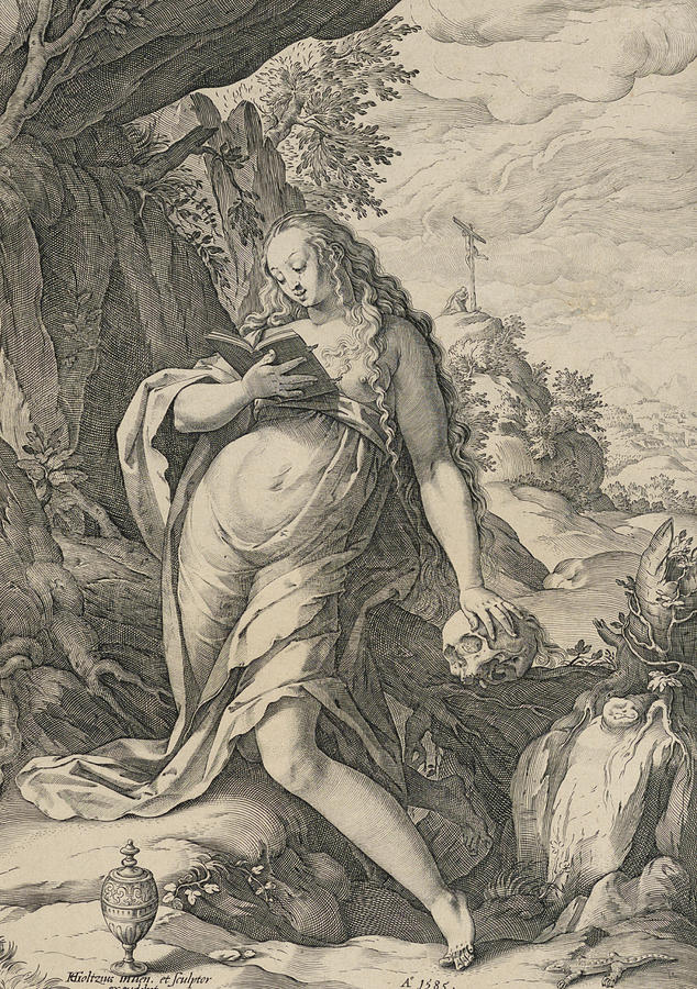 St Mary Magdalene Penitent Drawing by Hendrik Goltzius - Fine Art America