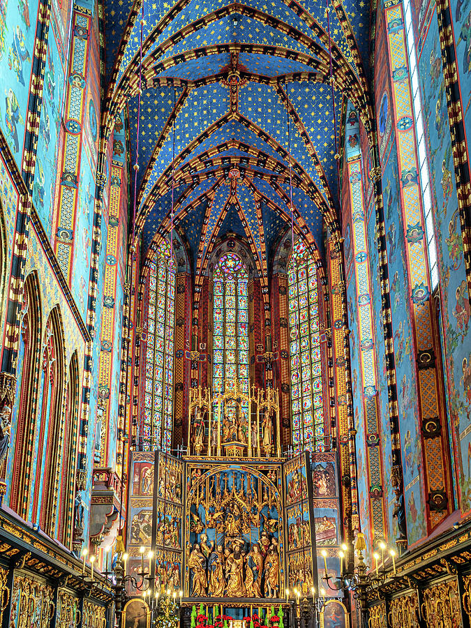 St Marys Basilica, Krakow, Poland Photograph by Mark Llewellyn