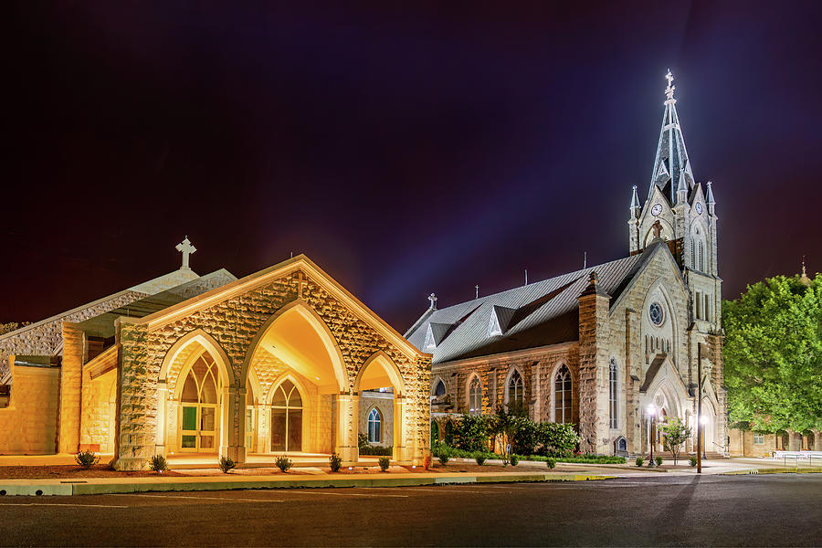 St. Marys in Fredericksburg at Night Photograph by Tim Stanley