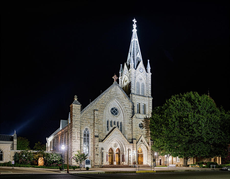  St. Marys Catholic Church, Fredericksburg, TX Photograph by Tim Stanley