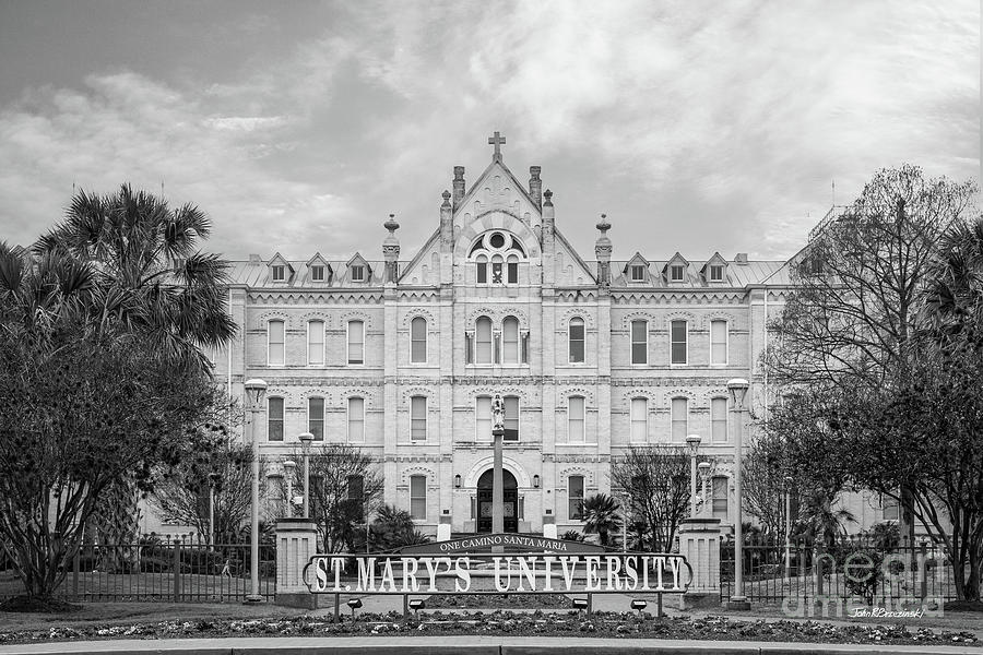 St. Marys University Texas St. Louis Hall Photograph by University Icons