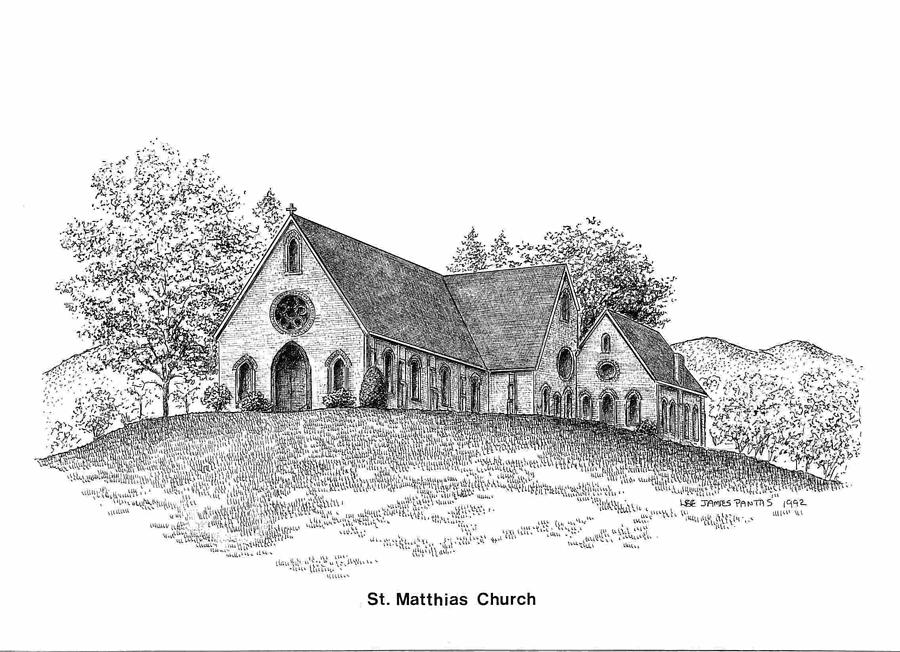 St. Mathias Church Drawing by Lee Pantas