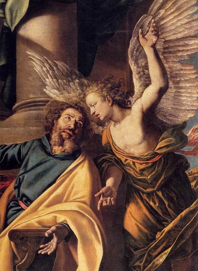 St Matthew and the Angel Painting by Vincenzo Campi - Fine Art America