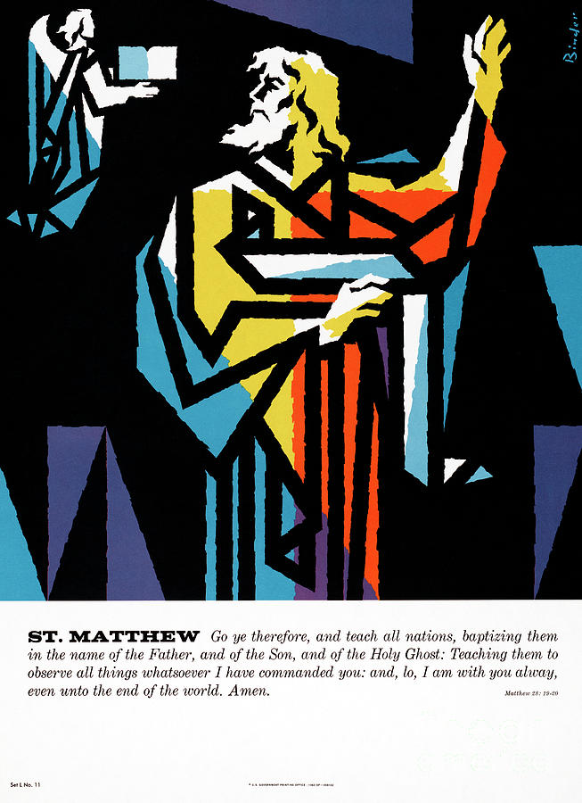 St Matthew Poster, 1962 Photograph by Joseph Binder