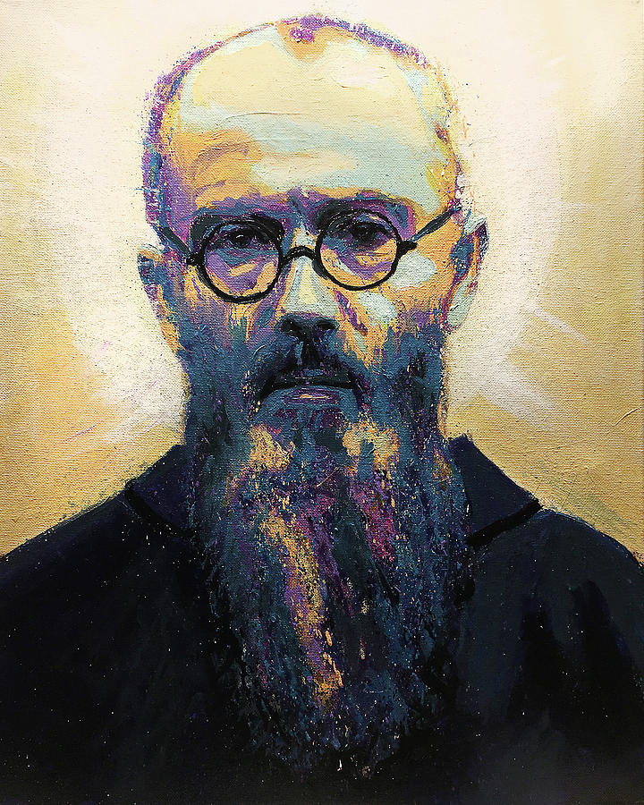 St. Maximilian Kolbe Painting by Steve Gamba