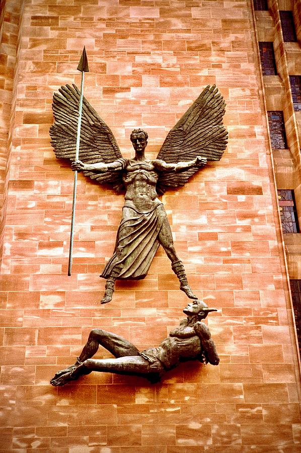 St. Michael and the Devil 1987 Photograph by Gordon James