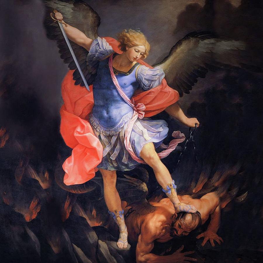 St Michael the Archangel Angel Mixed Media by Guido Reni
