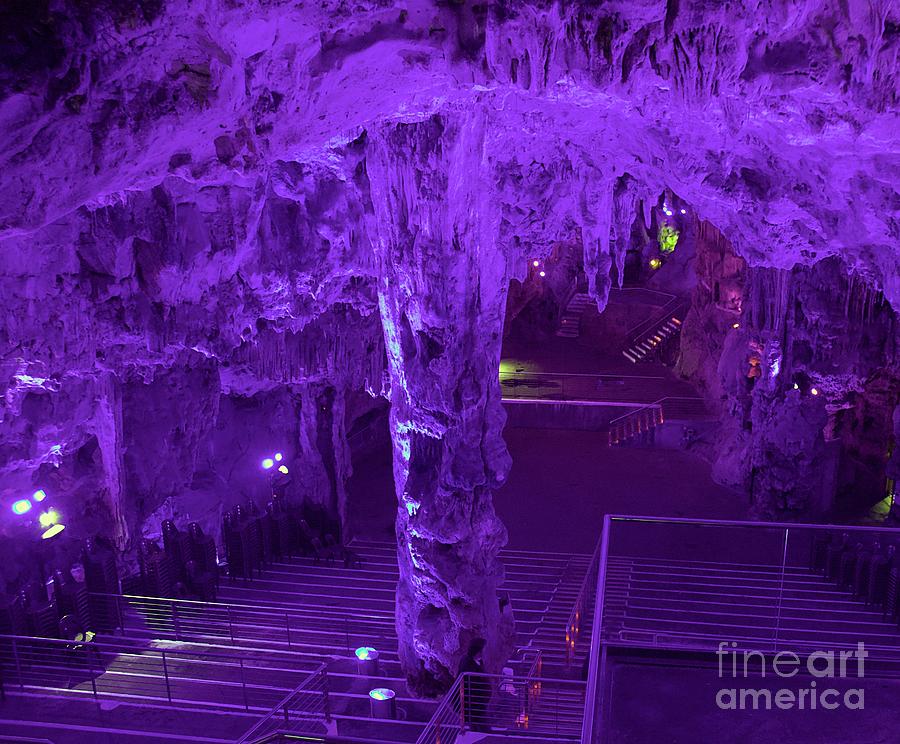 St. Michaels Cave in Purple Photograph by Yvonne M Smith