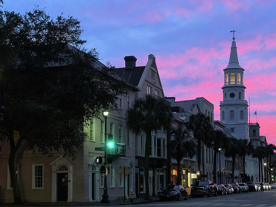 St. Michaels Church at Sunset, Charleston, South Carolina Photograph by Dawna Moore Photography