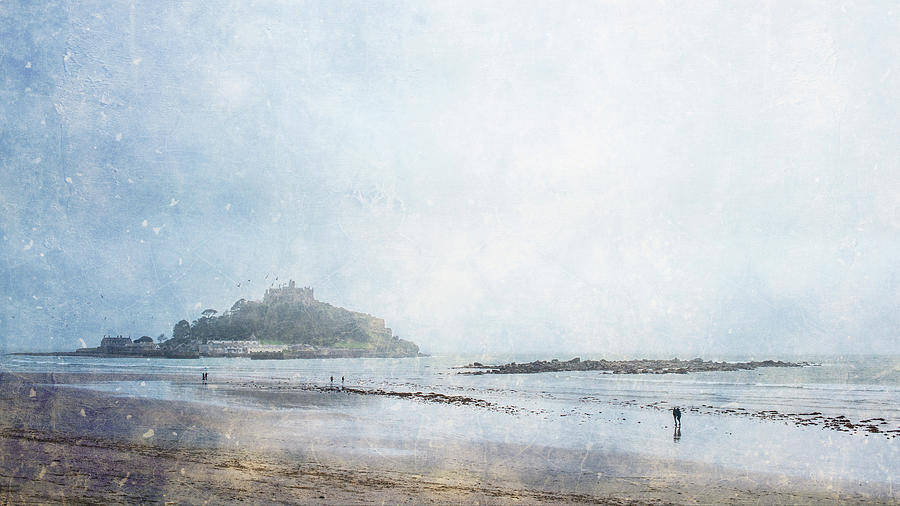 St Michaels Mount and Marazion Beach, Cornwall Photograph by Jean Gill