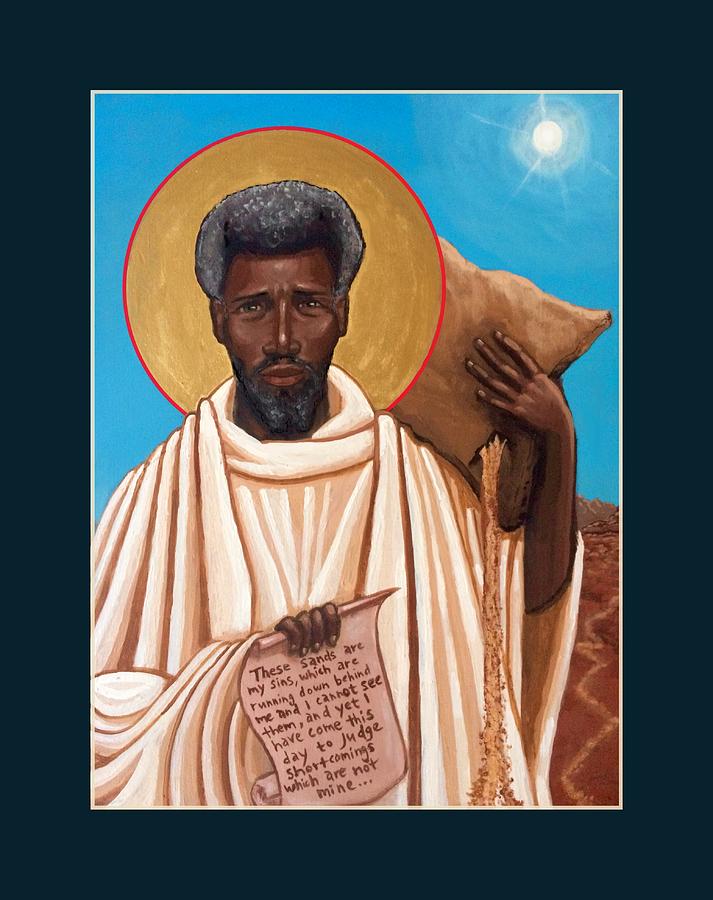 Portrait Painting - St. Moses the Black by Kelly Latimore
