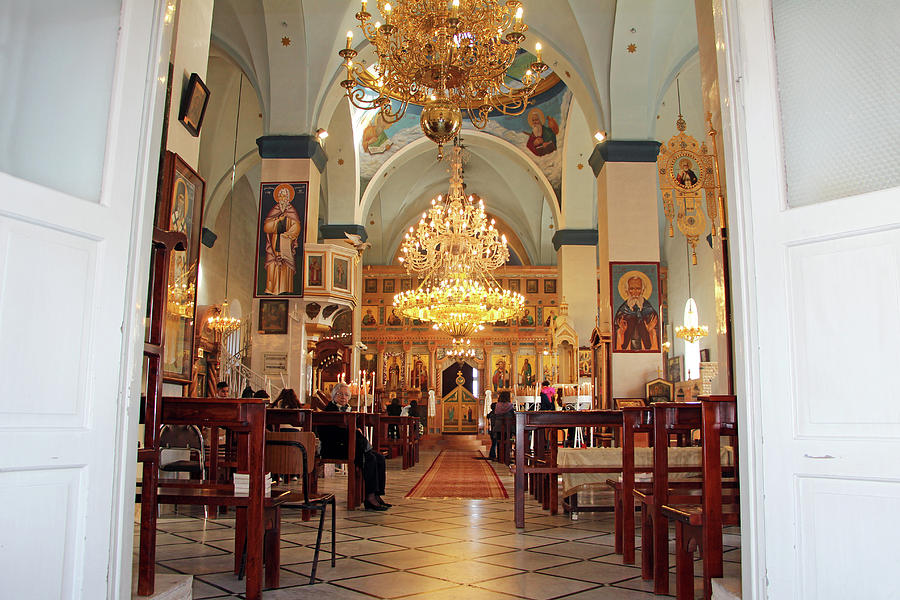 St Nicolas Greek Orthodox Church Indoor Photograph by Munir Alawi