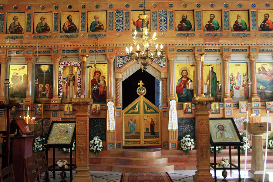 St Nicolas Greek Orthodox Paintings Photograph by Munir Alawi