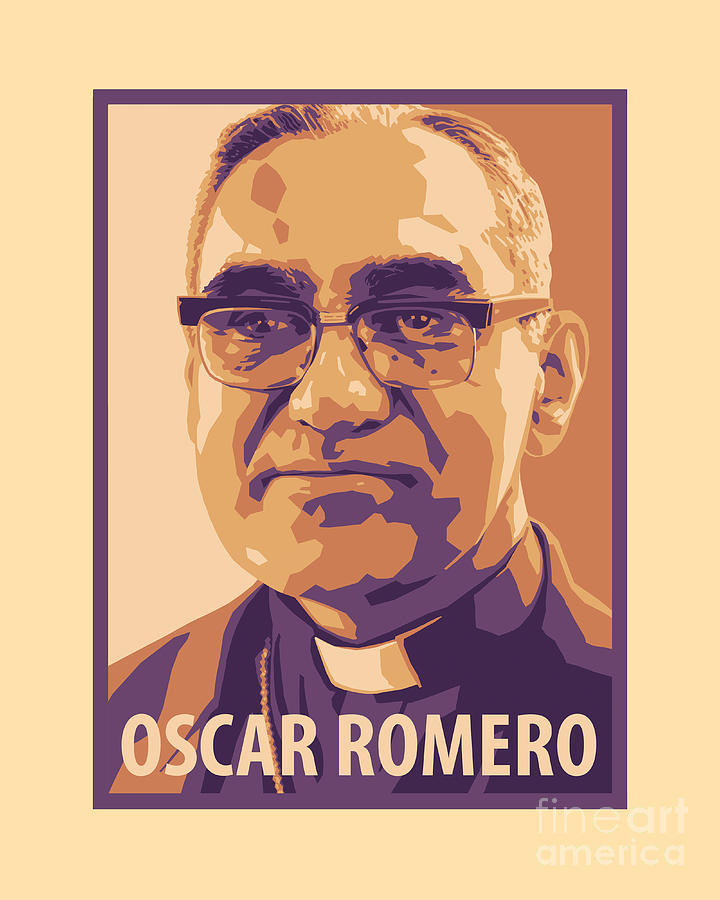 St. Oscar Romero - JLRRO Painting by Julie Lonneman