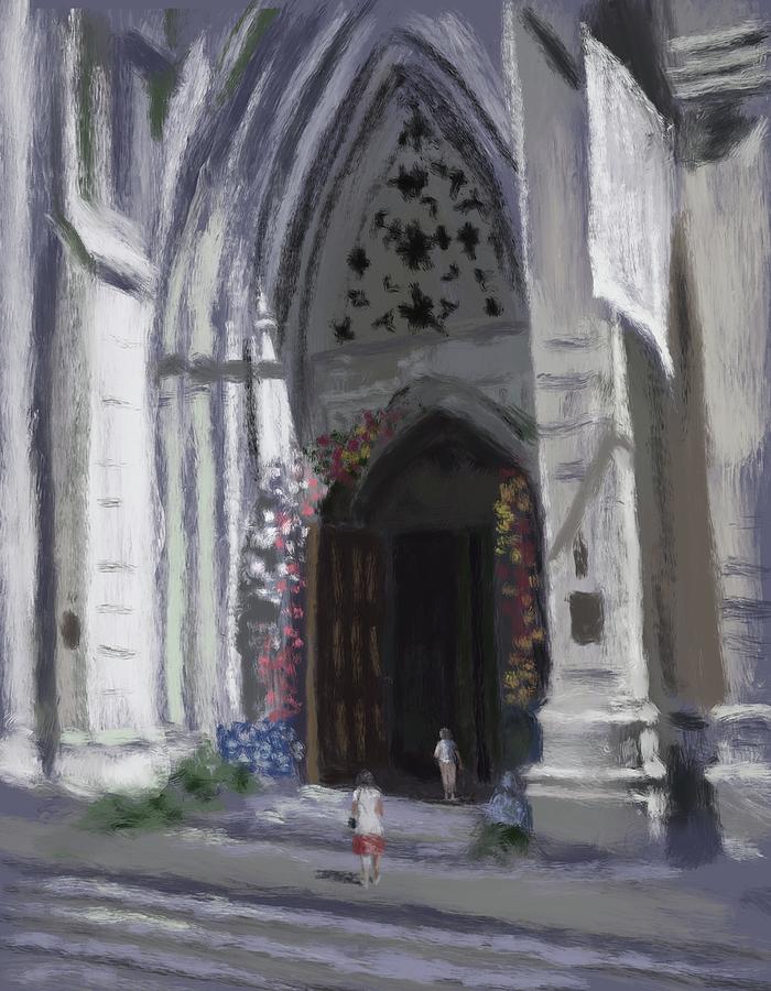 St. Patricks Cathedral Digital Art by Larry Whitler