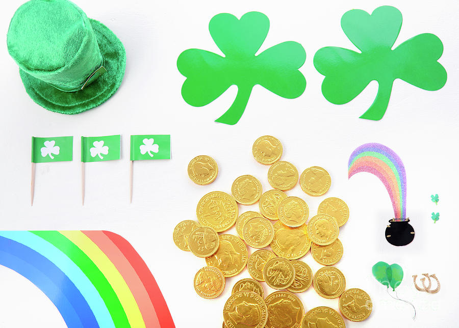 St Patricks Day Flat Lay Photograph by Milleflore Images