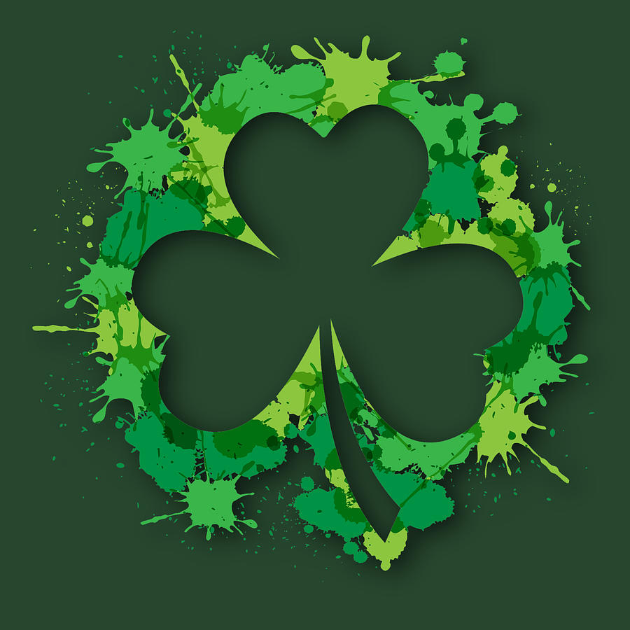 St Patrick's Day Irish Green Shamrock Painting by Tony Rubino - Pixels