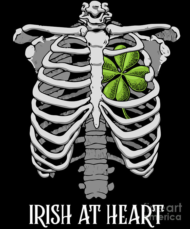 St Patricks Day Tshirt for Men Irish at Heart Shamrock Digital Art by Martin Hicks