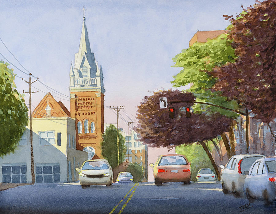 St. Paul A.M.E. Church, Raleigh NC Painting by Tesh Parekh