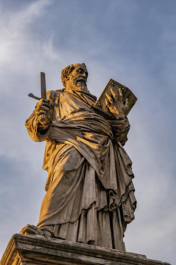 St Paul Apostle Statue In Rome Photograph by Artur Bogacki