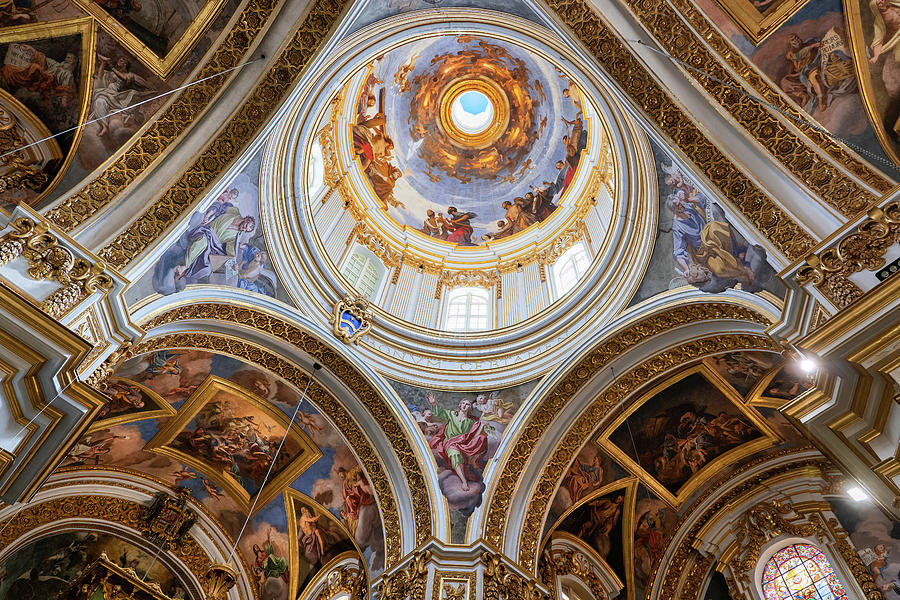 St Paul Cathedral Interior in Mdina, Malta Photograph by Artur Bogacki