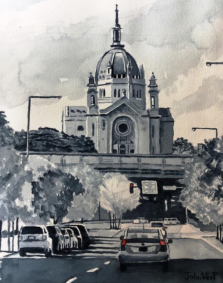 St Paul Cathedral Painting by John West