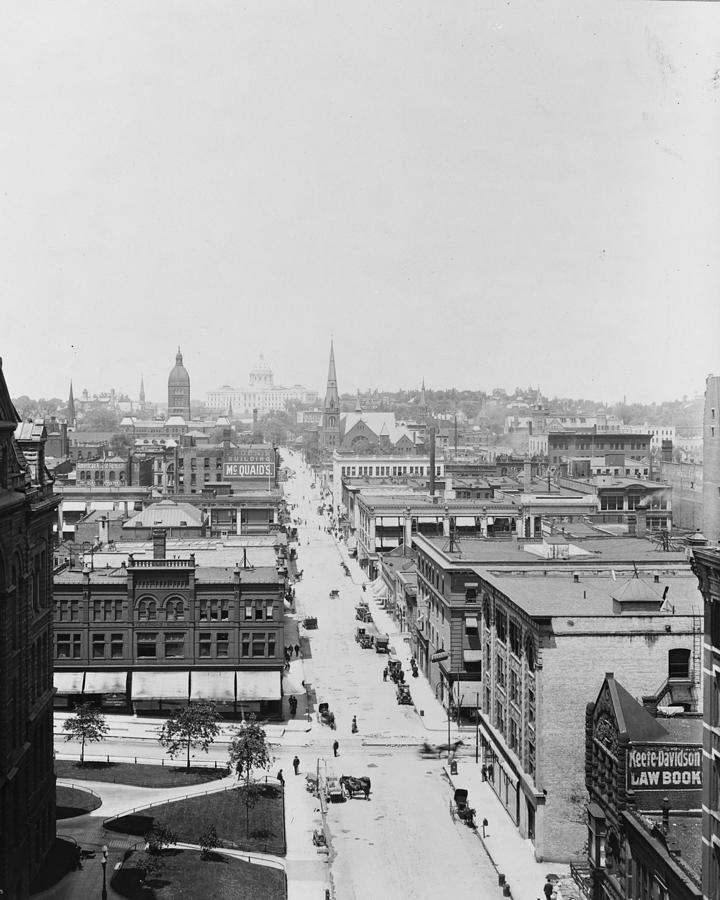 St. Paul, Minnesota, 1908, Cedar Street Photograph by Visions History ...