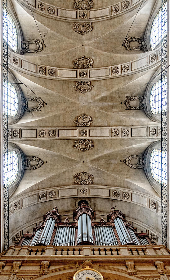 St. Paul St. Louis Vaulted Ceiling with Organ, in Color Photograph by ...