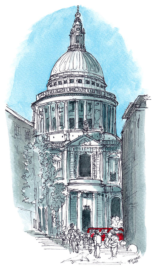 London Painting - St Pauls Cathedral 2022 by Tom Napper