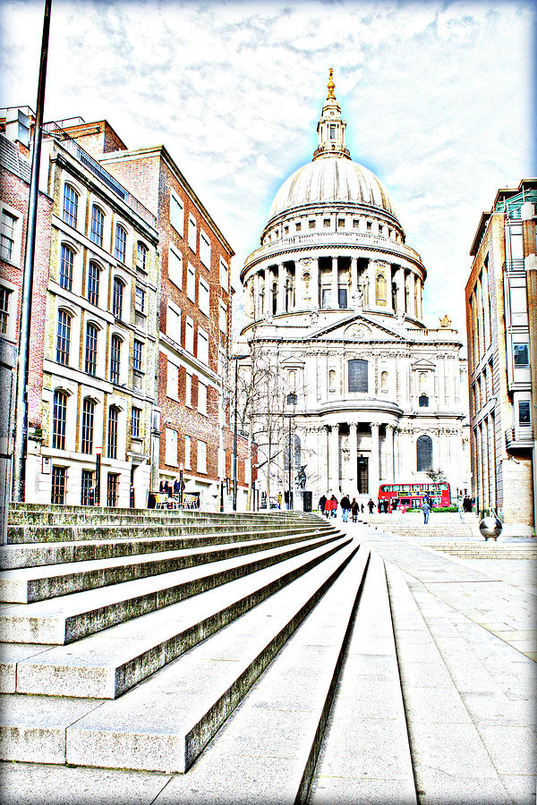 St Pauls Cathedral arty style Photograph by Chris Day