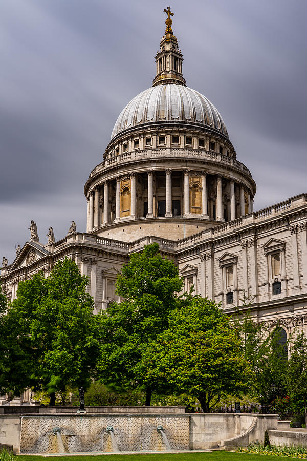 St Pauls Cathedral In London Seen Before The Rain. Photograph