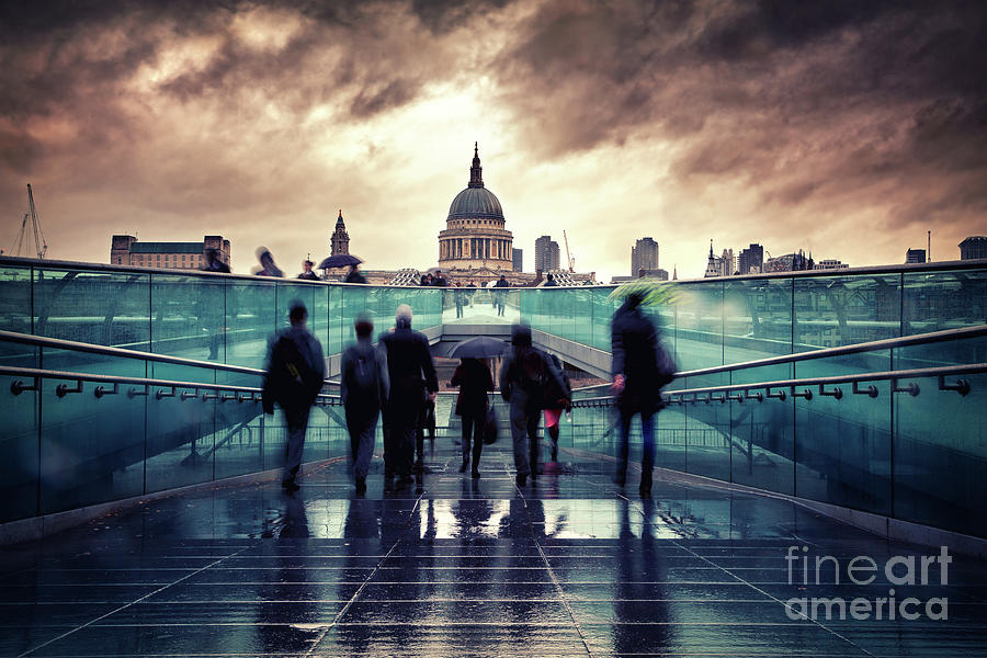 St Pauls Cathedral in the rain Photograph by Jane Rix