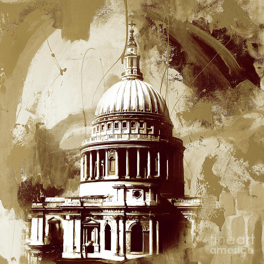 London Painting - St Pauls Cathedral London 001 by Gull G