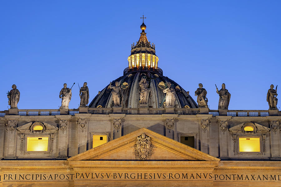 St Peter Basilica Architectural Details In Vatican Photograph by Artur Bogacki