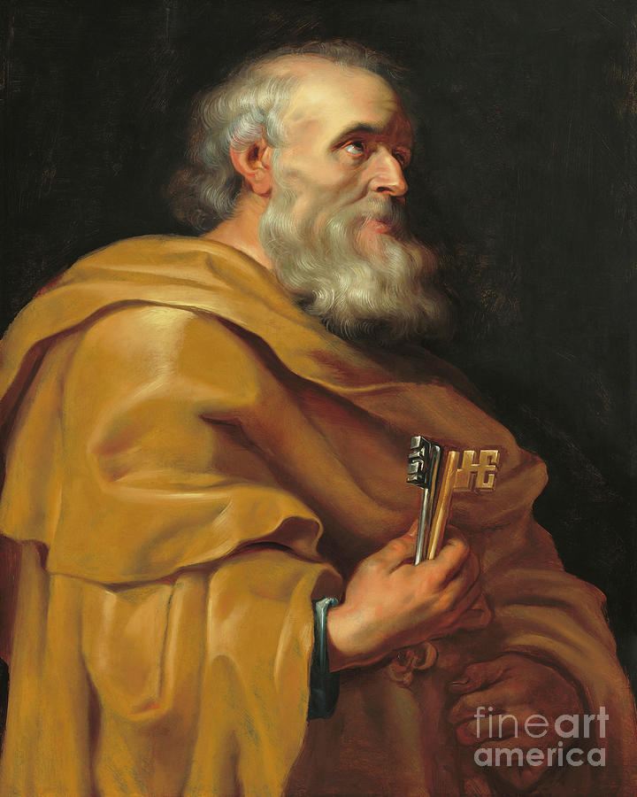 St. Peter - CZSRE Painting by Peter Paul Rubens