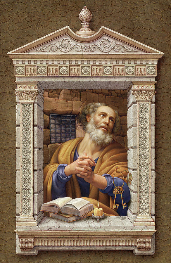 St. Peter 2 Painting by Kurt Wenner
