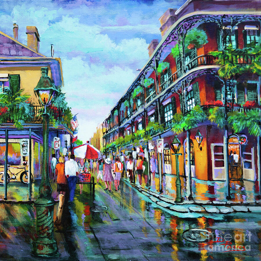 New Orleans Painting - St Peters Balconies by Dianne Parks