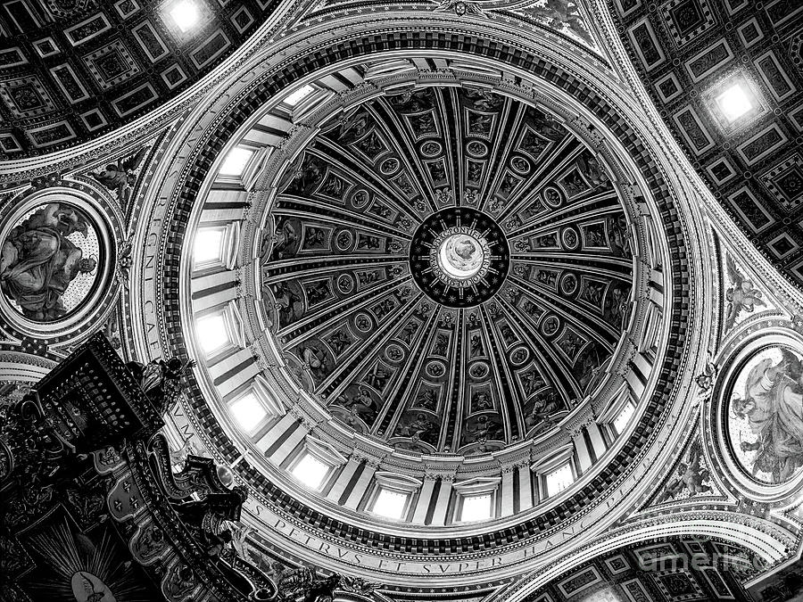 St Peters Basilica Dome Interior Photograph by Doug Sturgess