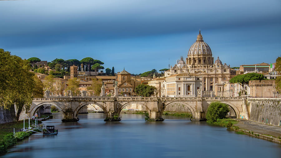 St. Peters Basilica On The Tiber Photograph by David Downs