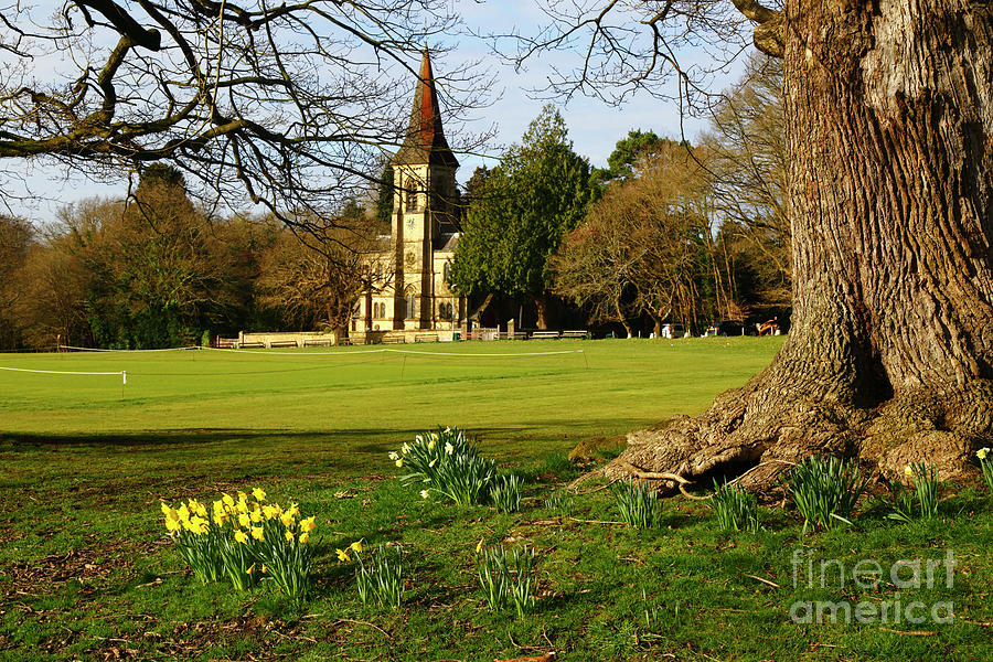St Peters church and cricket green Southborough Common Kent Photograph by James Brunker